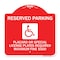 Signmission Reserved Parking Placard or Special License Plates Required Maximum Fine $500, A-DES-RW-1818-23056 A-DES-RW-1818-23056 - alternate 1